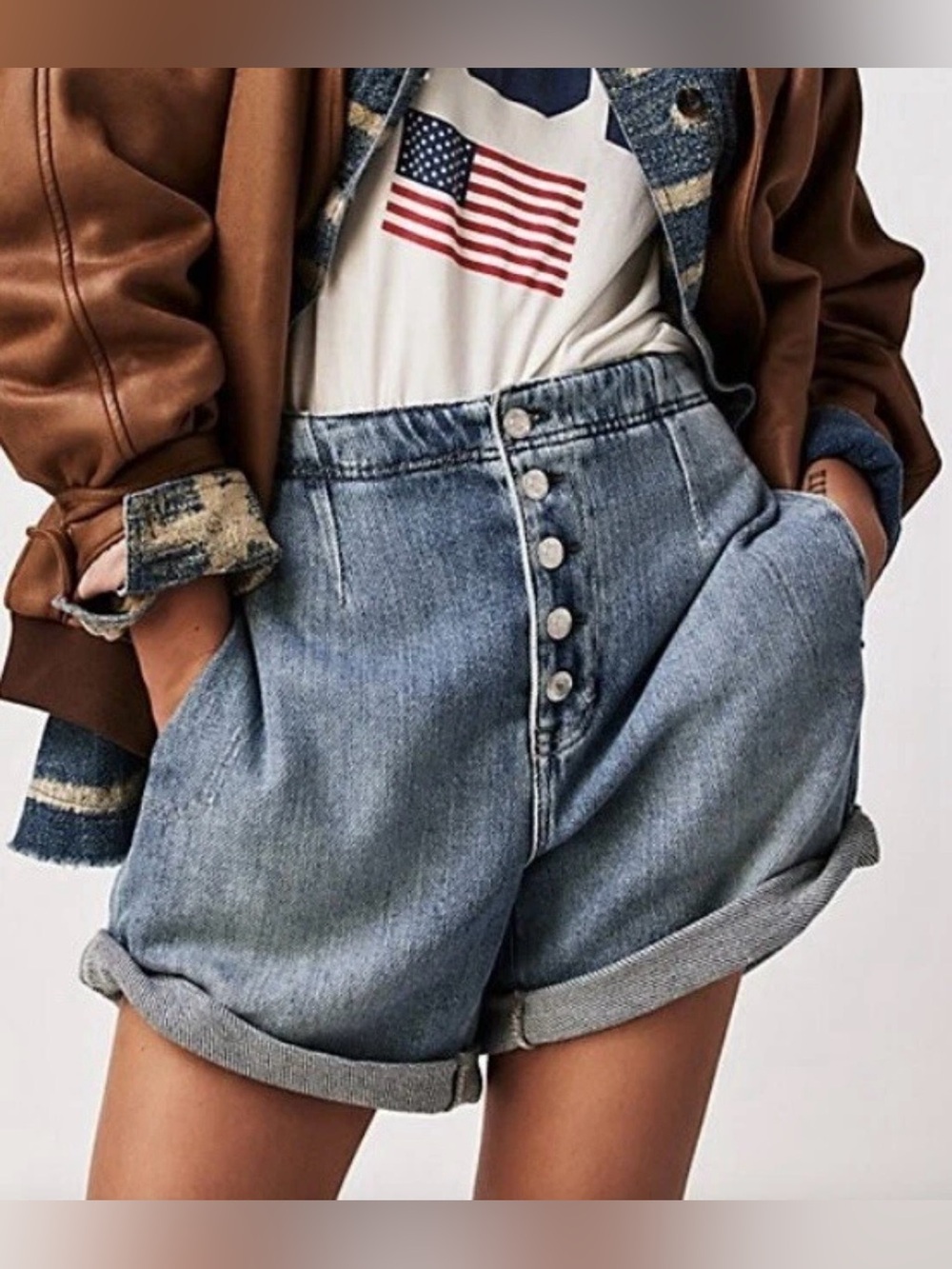 We The Free Osaka Relaxed Button Fly Shorts